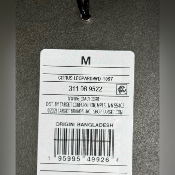 🔴Women’s Who What Wear Dress Short Tiered Size M NWT Citrus Leopard 3/4 Sleeves - Picture 7 of 10